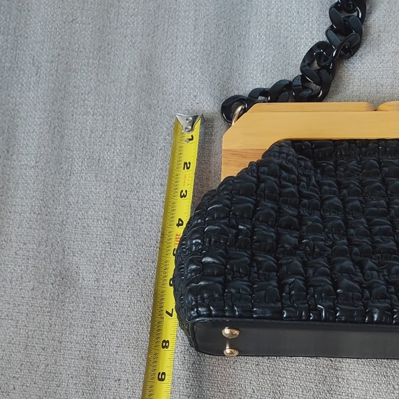 BC Handbags Quilted Wooden And Removable Shoulder Chain  Handbag - Picture 5 of 11